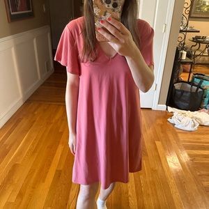 T-shirt dress - coral